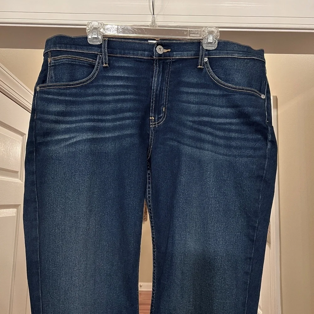 NWOT Men's Hudson Byron Slim Straight Stretch Jeans in Dark Wash Size 38 x 33